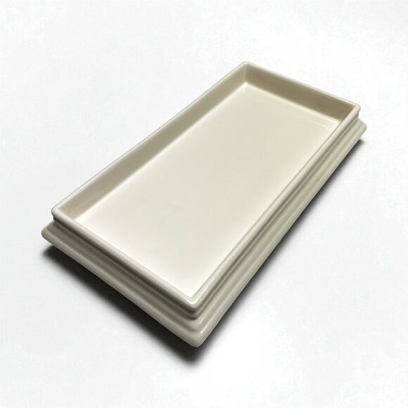 RH Restoration Hardware Flatiron Union Ivory Stoneware Vanity Display Dish Tray - Picture 1 of 7